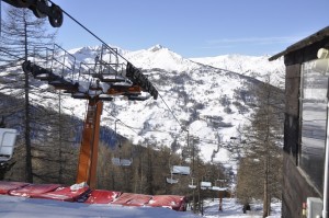 pragelato seggiovia conca del sole foto archivio